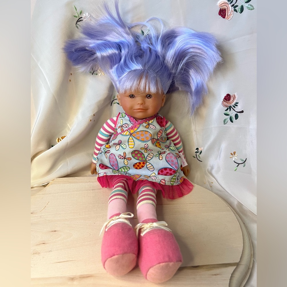 corolle vinyl baby doll 2007 purple hair